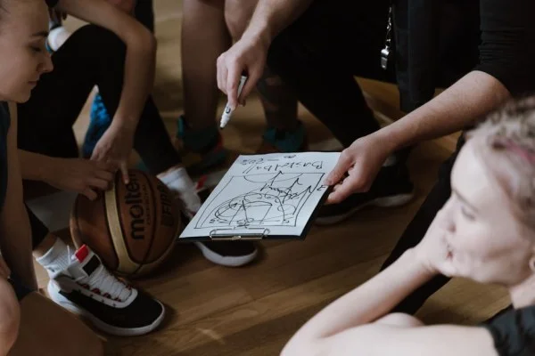basketball team huddle coach tactics